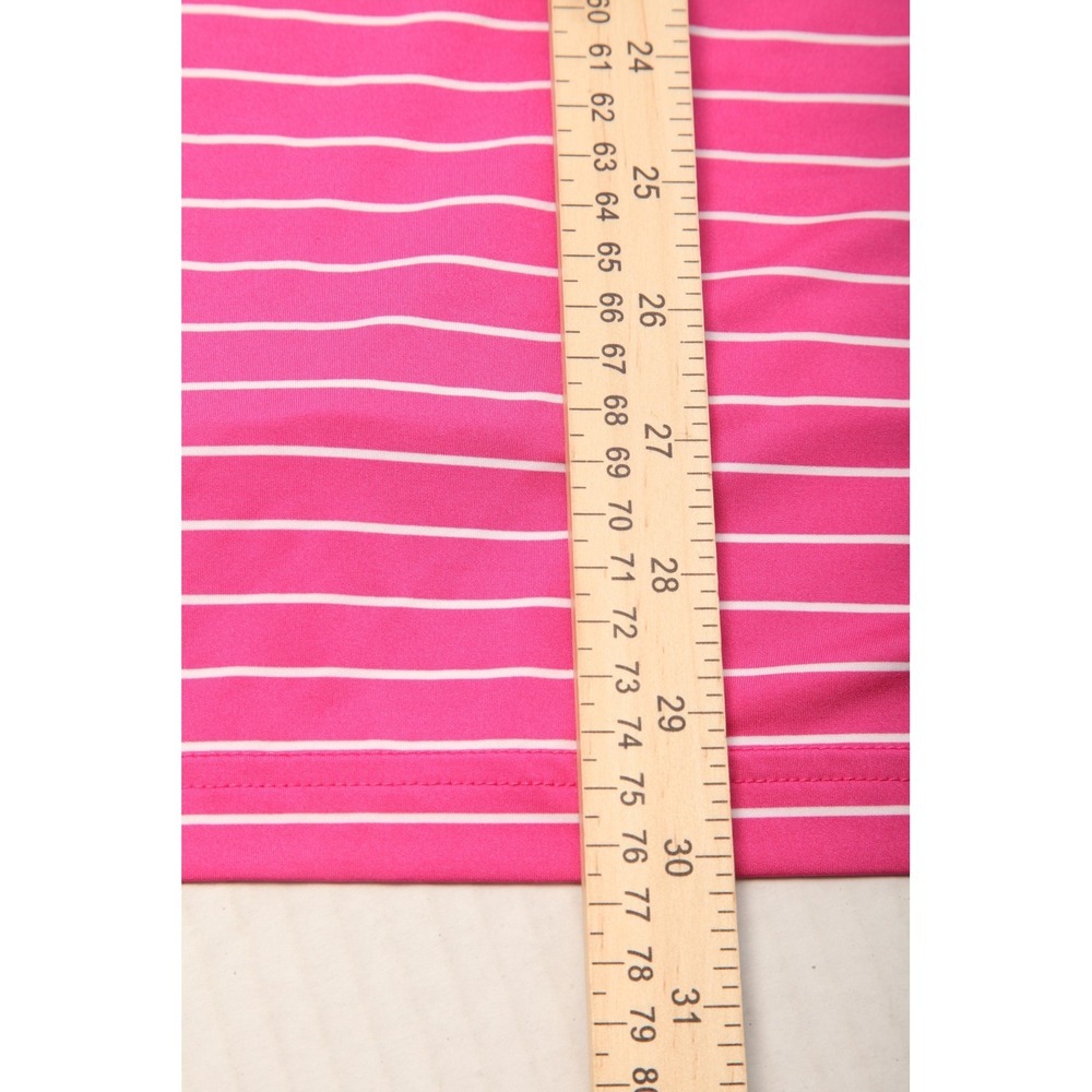 RLX Ralph Lauren Polo Shirt Mens Medium Pink Stripe Golf Mountain Ridge CC - Picture 11 of 12